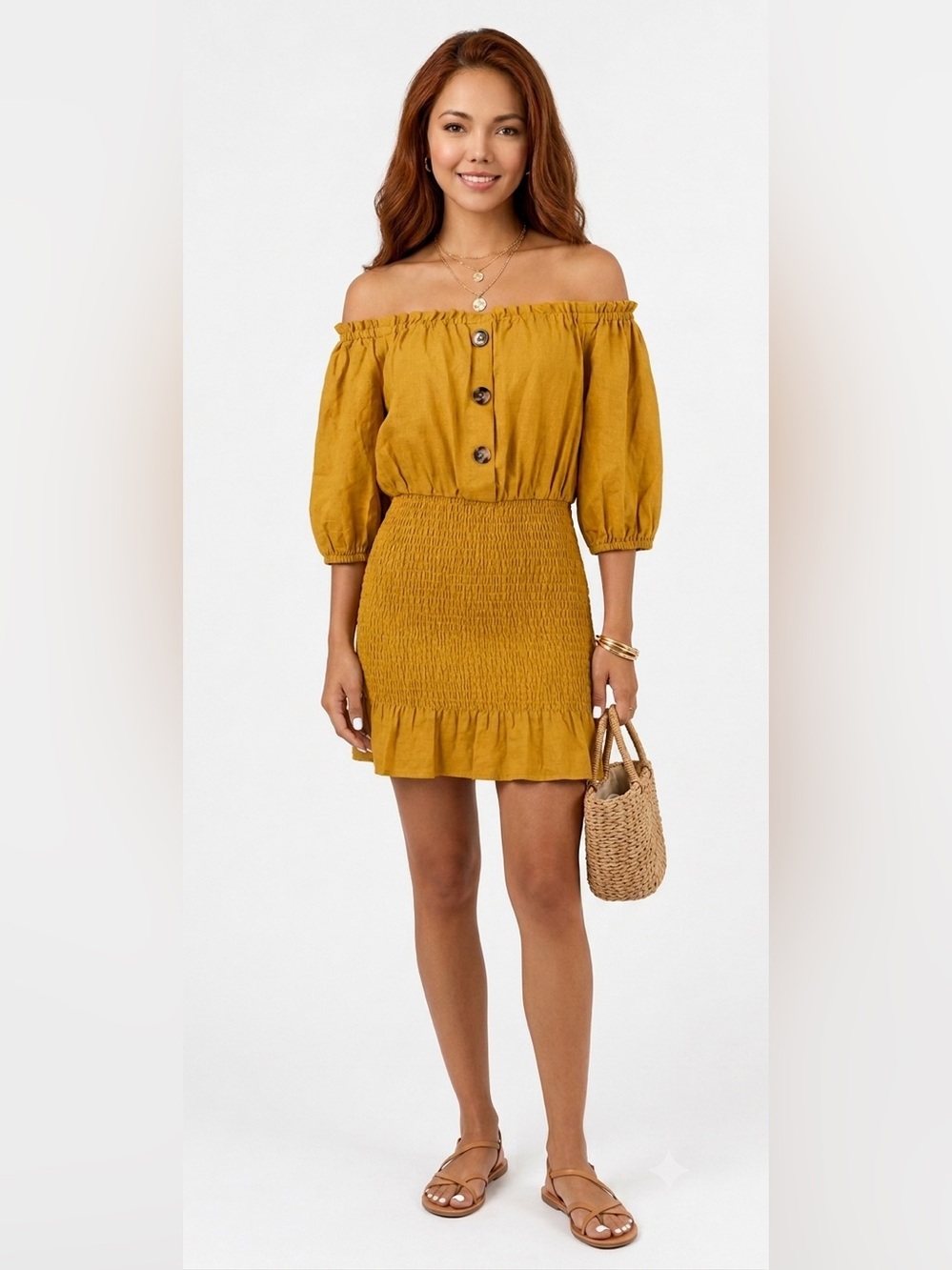 👗👠CLOSET CLEAROUT!! 👗👠ZARA  Rustic Yellow Mustard Puffed Sleeve
